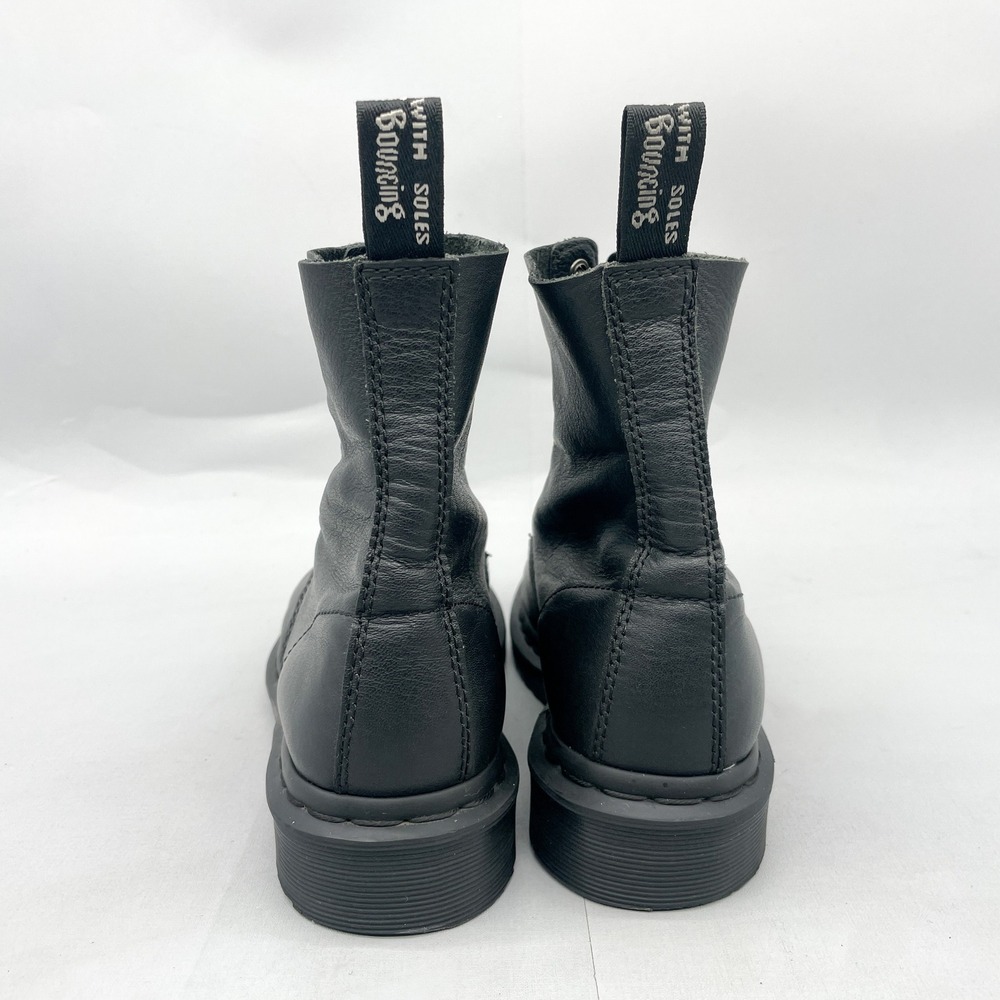 Dr Martens 1460 Pascal Mono Womens 6 Black Leather Combat Boots Goth Grunge Punk - Picture 5 of 11